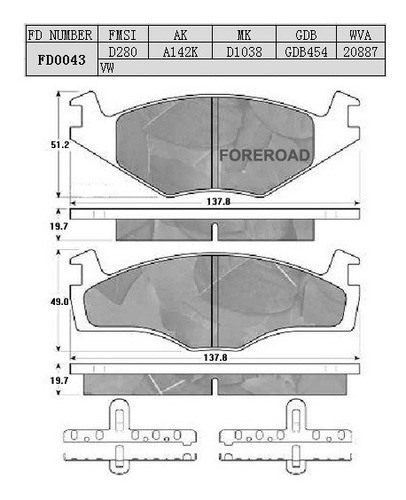 Pastillas Freno Vw Polo Jetta Vento Passat Golf Caddy 85-98