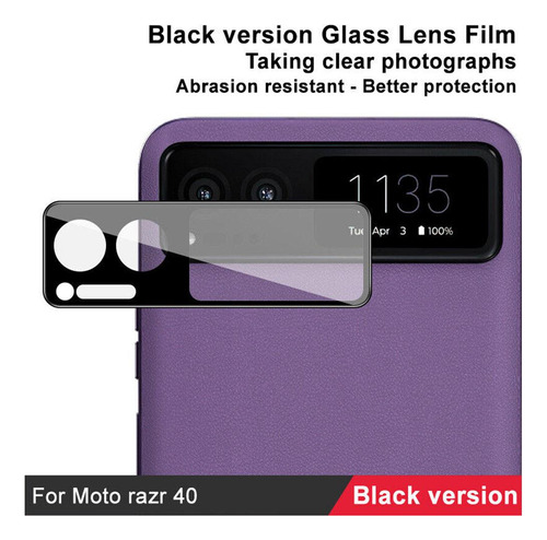 Protector De Lente De Vidrio Templado 9h Para Moto Razr40 Le