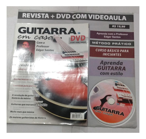 Kit Com 2 Revistas Aulas De Guitarra Com Dvd