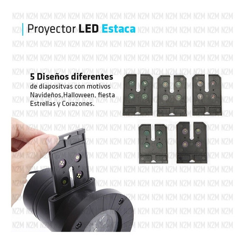 Laser Led Proyector Jardin 6 Fotos Navidad Fiestas Premium