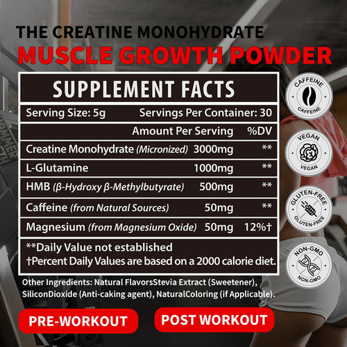 Polvo De Creatina Para Hombres - Creatine Hmb - Creatina Par