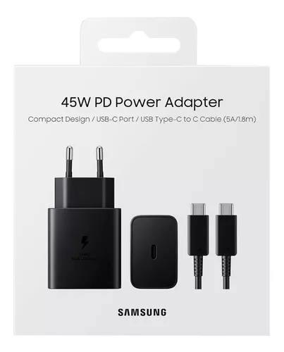 Cargador súper rápido de 45 W tipo C para Samsung Cargador de carga rápida,  USB C cargador de teléfono Android para Samsung Galaxy S23