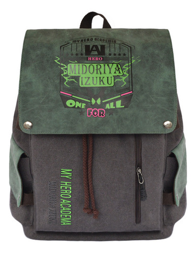 Mochila De Lona Totoro Color Verde