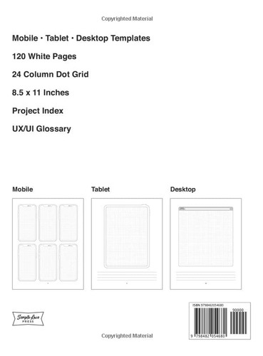 Ux/ui Designer Notebook (white), De Press, Scripto Love., Vol. 1. Editorial Independently Published, Tapa Pasta Blanda, Edición 1 En Inglés, 2021