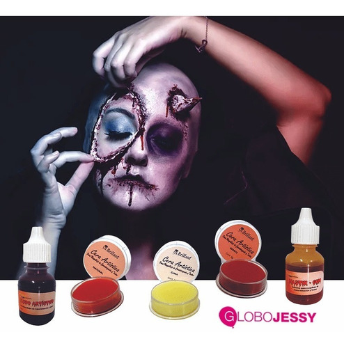 Set De Maquillaje Caracterización Para Halloween, Teatro Etc