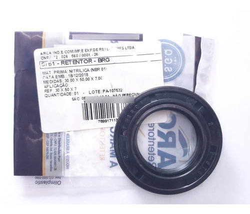 Retentor Arca 6761 Brg / 30,00x50,00x7,00 Mm