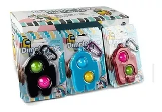 Llavero Pop It Among Us Combo X3 Dimple Fidget Toy