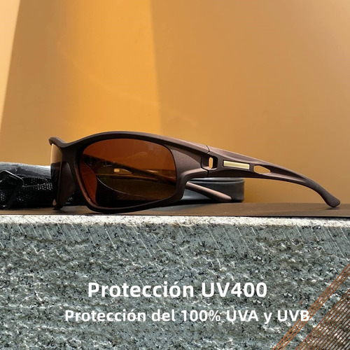 Lentes De Sol Polarizados Con Protección Uv400 P/hombre 2 Pz Color Blue/brown