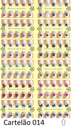 Imagem 2 de 9 de 480 Adesivos De Unhas + Brinde