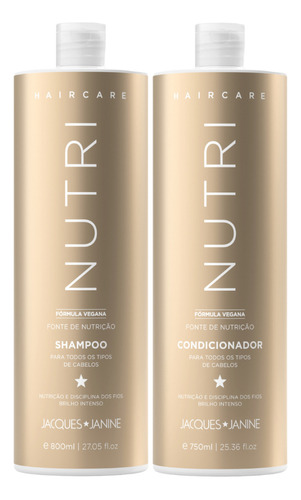  Kit Shampoo E Condicionador Jacques Janine Haircare Nutri