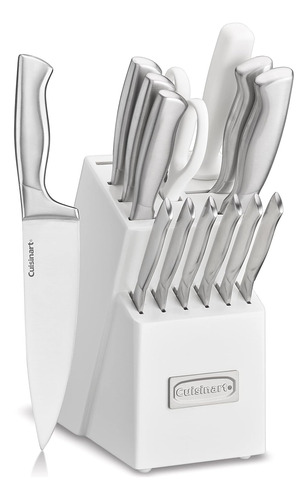 Juego De Cuchillos Cuisinart Acero Inoxidable, 15pzs, Blanco