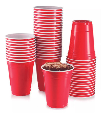 Copo Americano Ecológico 440ml Vermelho - 25 Unidades