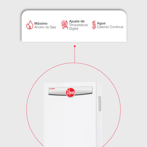 Calentador De Agua Rheem Instantáneo 16 Litros/min A Gas Lp