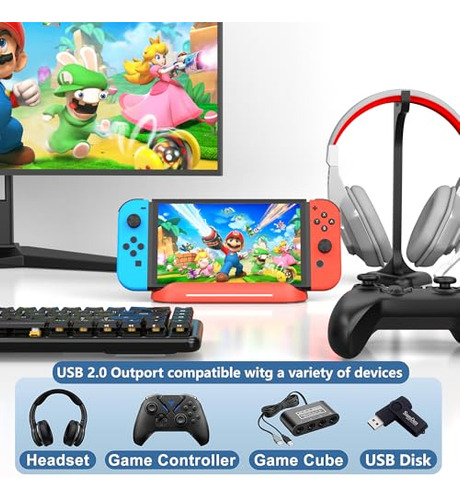 Pack 5 En 1 Docking Station Nintendo Switch Oled Usb C