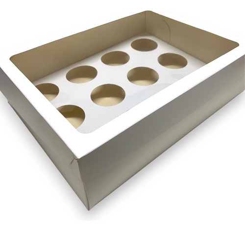 Caja C/ Cuna X12 Cupcake Visor Pvc 34,5x26x10cm (50u) 054q12