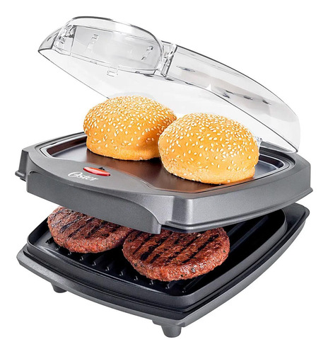 Grill Burger Oster 2 Em 1 Ogrl500 Inox Com Estufa 127v