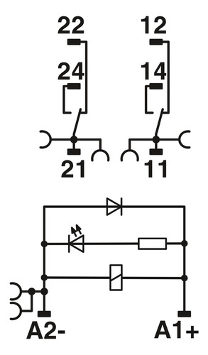 Phoenix Contact Relevador 24v Dc - Rif-1-rpt-ldp-24dc/2x21