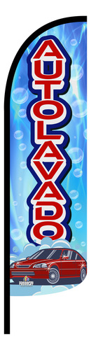 Funda Bandera Publicitar. Promocity Autolavado Burbujas 4x1 Funda Autolavado Burbujas