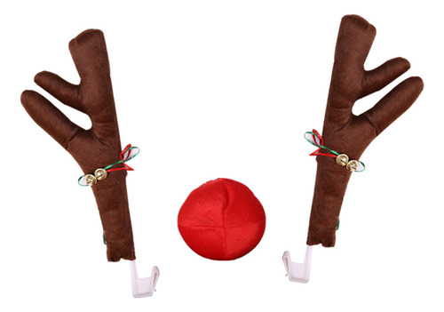 Set De Coche De Reno Navideño Con Cuernos Y Nariz, Bonitas Y