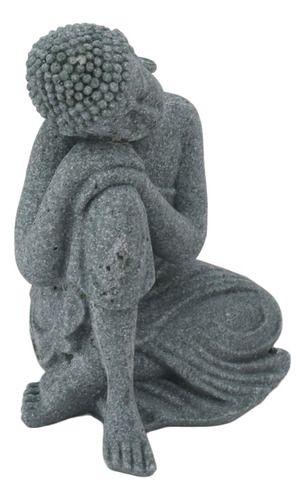 Estatua De Buda Escultura Budista De Arenisca Verde [u]
