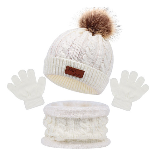 Conjunto Gorro Para Niños,gorro Punto De Invierno Calentador