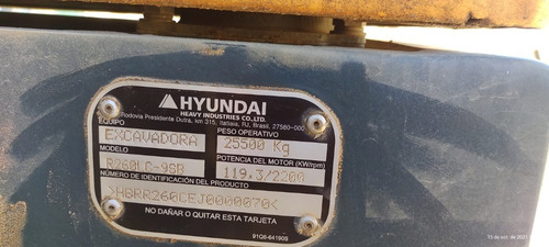 Imagen 2 de 15 de Excavadora Hyundai 260 Lc 9 Año 2018