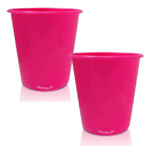 Kit 2 Baldes De Pipoca Rosa 1l - Polipropileno