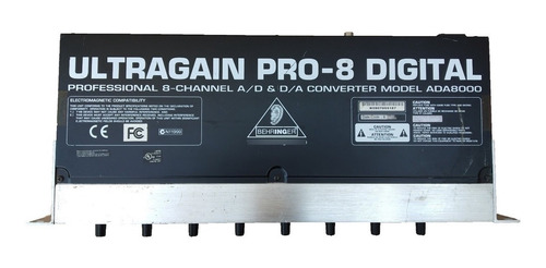Imagen 2 de 2 de Interfaz Conversor Ad De Sonido Behringer Pro Ada 8000