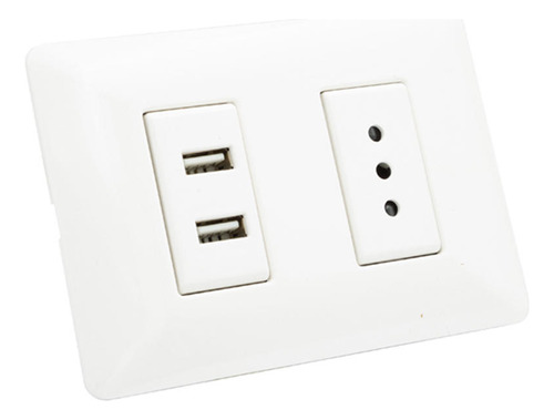 Enchufe Pared Embutido Pared + Usb Philco