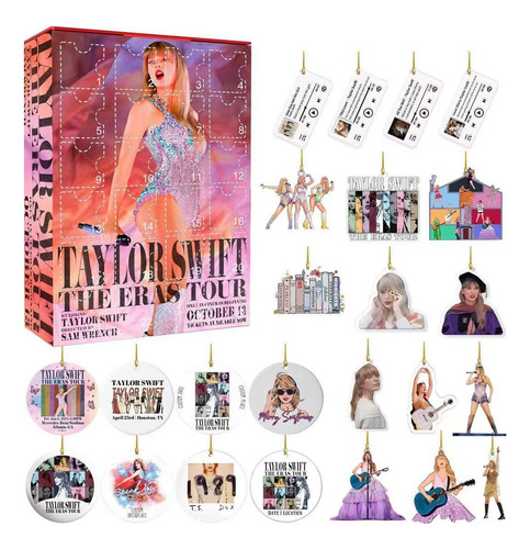 Caja Con Colgante Acrílico Taylor Alison Swift, 24 Piezas