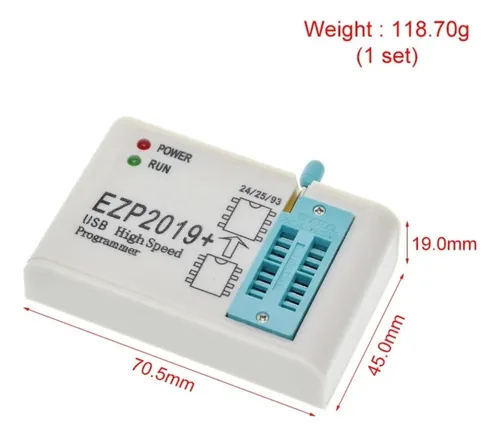 Programador Flash Bios Ezp2019 Eeprom Series Chips 24/25/93