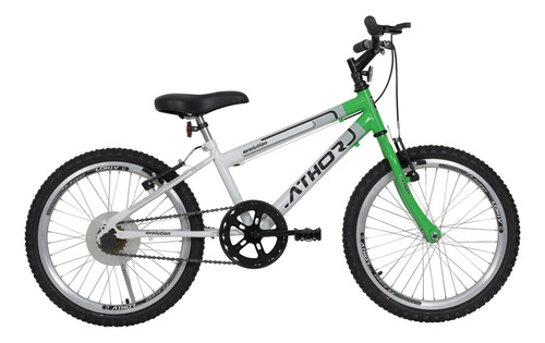 Bicicleta  de passeio infantil Athor Bikes Evolution 2020 aro 20 Único 1v freios v-brakes cor verde com descanso lateral