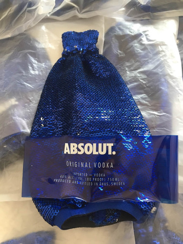 Funda Lentejuelas Absolut Vodka Séquin 750ml (sin Botella)