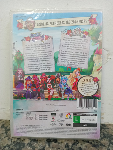 Dvd Ever After High ( Bem Vindo/2 Filmes ( Diversao/fantasia