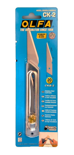 Cutter Olfa Ck-2 20mm Cuchillo Acero Inoxidable Envío Gratis