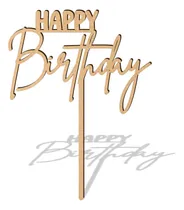 Comprar Letrero Para Pastel Topper Cake Happy Birthday 15pzs Mdf M2