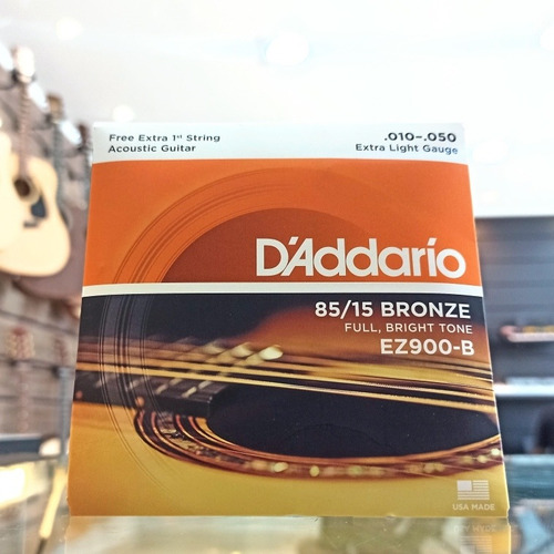 Imagem 1 de 3 de Encordoamento Daddario Ez900 Violão 0.010
