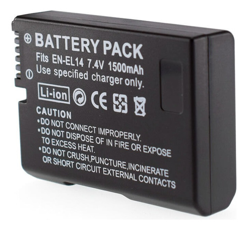 Bateria Reemplaza Nik En-el14 D3100 D5100 D3200 P7000
