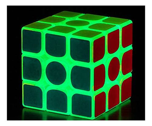 Cubo De Velocidad Fluorescente Amaza 3x3 X 3 Que Brilla En L