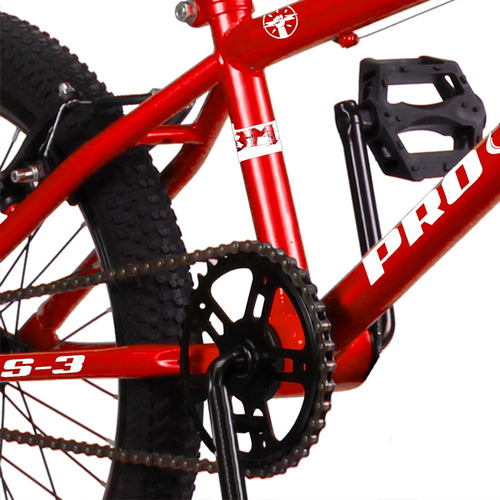Bicicleta Bmx Aro 20 Pro-x Série 3 Freio V-brake Cor Vermelho Metal