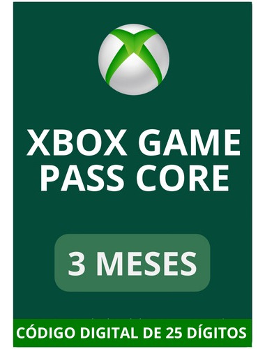 Xbox Game Pass Core - 3 Meses De Assinatura Ou Renovação