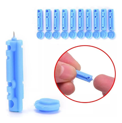 Set 100 Lancetas Glucosa Glicemia Glucometro Lanceta Sangre