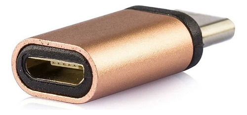Adaptador Otg Micro Usb Para Usb Tipo C 3.1 - Dourado