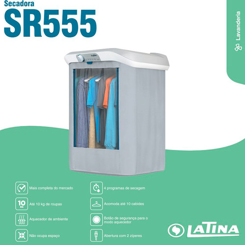 Secadora Roupas Latina Sr555 10 Kg 4 Programas Secagem 127v