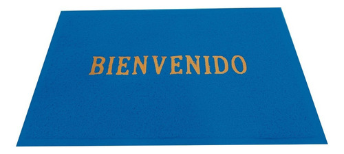 Felpudo Bienvenido Alfombra Entrada 37,5 X 57cm Sheshu Home Color Azul