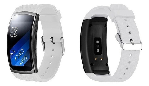 2 Pulseiras Silicone Para Galaxy Gear Fit 2 R360 E Pro R365 Cor Azul Marinho E Lilás Largura Da Pulseira 0 Mm