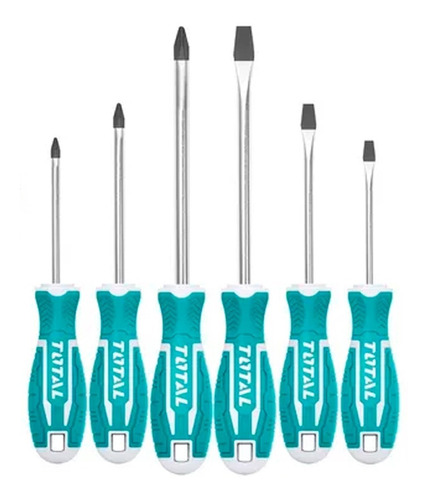 Set De 6 Destornilladores Phillips/plano Total Tht250606 