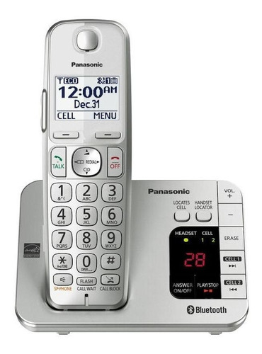 Teléfono Panasonic KX-TGE463 inalámbrico - color plateado