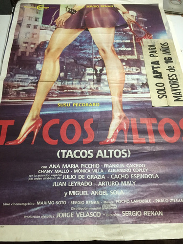 Poster Tacos Altos Con Susu Pecoraro M.a. Sola 1985