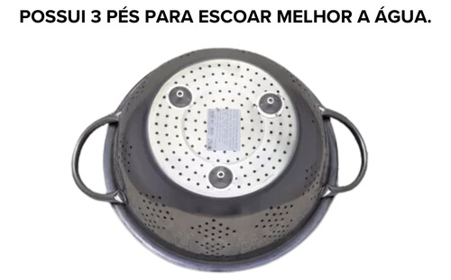 Escorredor De Macarrão Legumes Multiuso 28cm Inox Ke Home